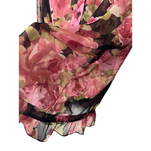 claudia richard blouse Sheer Vintage Size Large - Picture 2 of 5